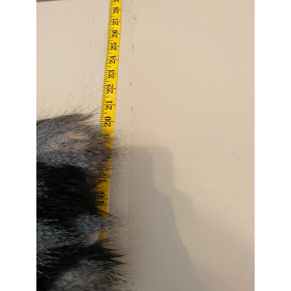Decree Black & Gray Faux Fur Vest With Satin Lining XS - Picture 10 of 10